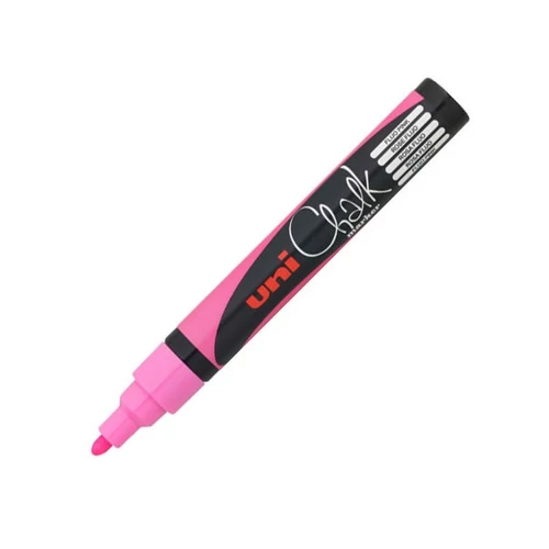 UNI Chalk Marker Pen PWE-5M Medium Bullet Tip - Fluorescent Pink UNI