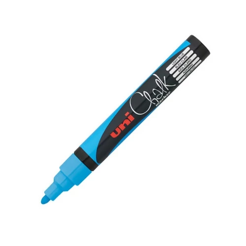 UNI Chalk Marker Pen PWE-5M Medium Bullet Tip - Light Blue UNI