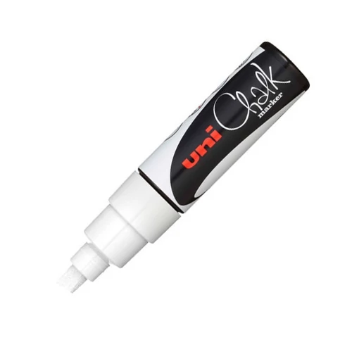 UNI Chalk Marker Pen PWE-8K Broad Chisel Tip - White UNI