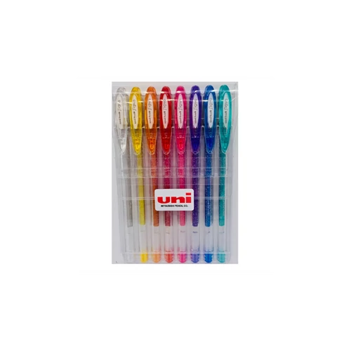 UNI UM-120SP 8DB-OS KÉSZLET (ezüst, arany, narancs, piros, rózsaszín, lila, kék, zöld) UNI