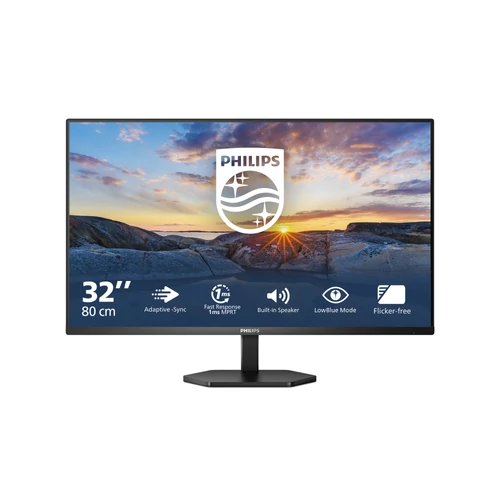Philips VA monitor 32" 32E1N3100LA, 1920x1080, 16:9, 300cd / m2, 4ms, VGA / 2xHDMI, 75 Hz, hangszóró PHI MON