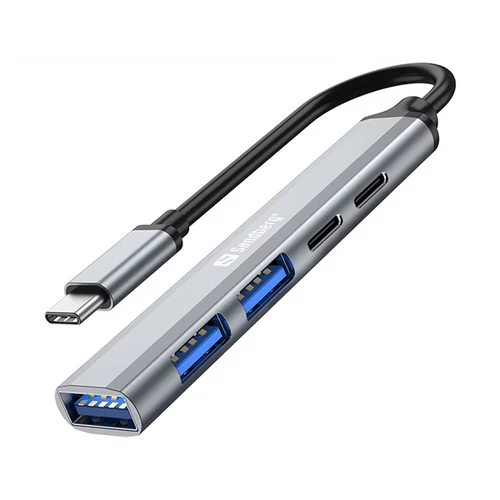SANDBERG Hub és elosztó, USB-C to 3xUSB-A + 2xUSB-C SAVER Sandberg