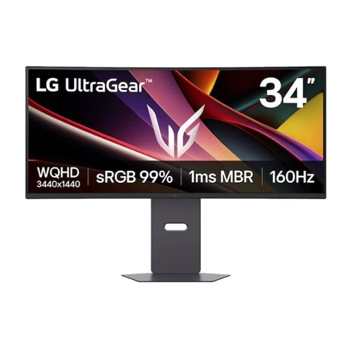 LG ívelt gaming monitor 34" 34G600A-B, 3440x1440, 21:9, 300cd / m2, 5ms, HDMIx2 / Displayport, 160Hz LG