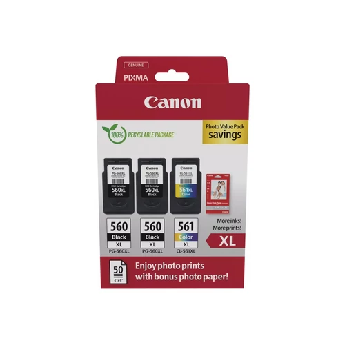 Canon PG-560XLx2 + CL-561XL Tintapatron Multipack 2x14,3 ml + 1x12,2 ml Canon