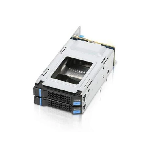 Chenbro 2-bay 2.5" HDD Cage, w/12Gbps SAS&SATA Backplane, 2* 650mm SATAIII Cable