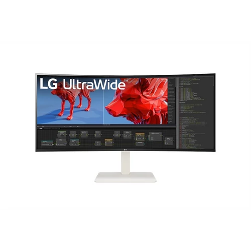LG 144Hz Ívelt IPS monitor 37,5" 38BR85QC-W, 3840x1600, 21:9, 450cd / m2,1ms, DisplayPort / 2xHDMI / USB-C, áll.mag. LG