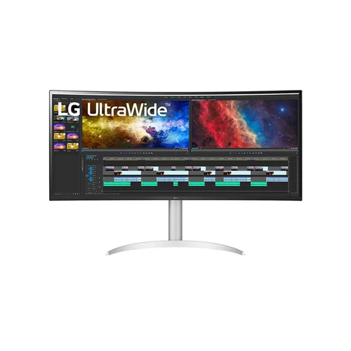 LG Ívelt IPS monitor 37.5" 38WP85C, 3840x1600, 21:9, 300cd / m2, 5ms, 60Hz, HDR, 2xHDMI / DisplayPort / USB-C / 2xUSB, hangszóró