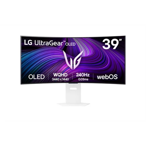 LG OLED Gaming 240Hz ívelt smart monitor 39" 39GX90SA, 3440x1440, 21:9, 275cd / m2, 1ms, HDMIx2 / USBx2 / USB-C LG