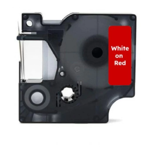 Utángyártott DYMO D1 40927 9mm x 7m fehér-piros White Box