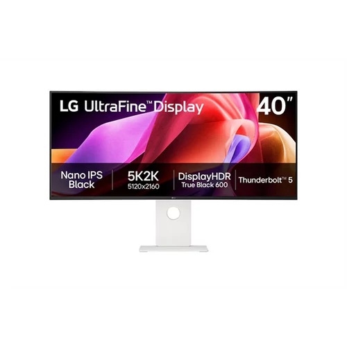 LG Ívelt 120Hz IPS monitor 39.7" 40U990A-W, 5120x2160, 21:9, 450cd / m2, 5ms, 2xHDMI / DisplayPort / 4xUSB, áll.mag. LG