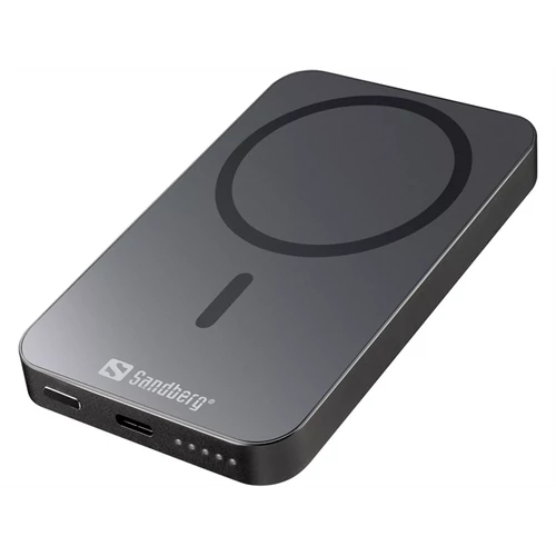 SANDBERG Hordozható akkumulátor, Mag Wireless Powerbank 5000 ALU Sandberg