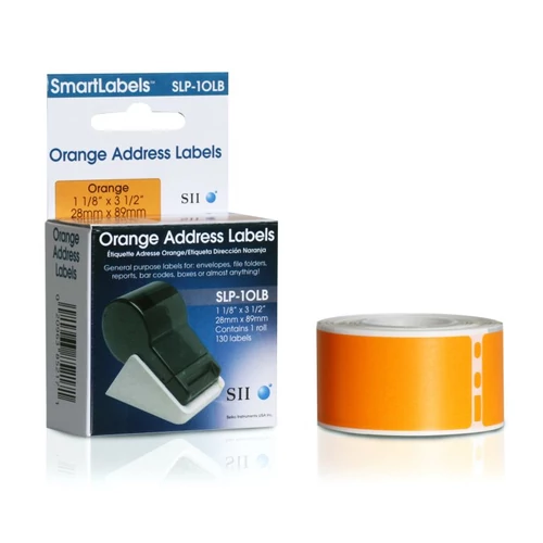 SLP-1OLB ORANGE LABEL 28X89MM 130 LAB/ROLL 1 ROLL/BOX