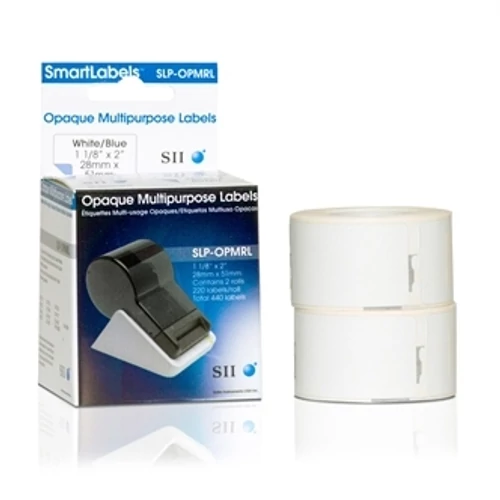 SLP-OPMRL WHITE OPAQUE LABEL 28X51MM 220 LAB/ROLL 2 ROLL/BOX