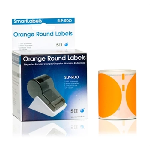 SLP-RDO ROUND ORANGE LABEL 54MM 120 LAB/ROLL 1 ROLL/BOX