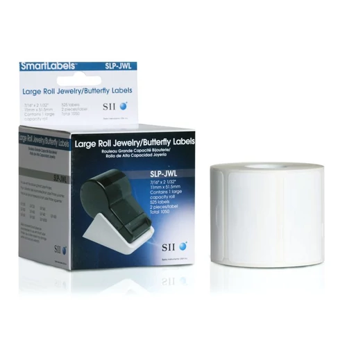 SLP-JWL WHITE LABEL 11X51.5MM 525X2 LAB/ROLL 1 ROLL/BOX