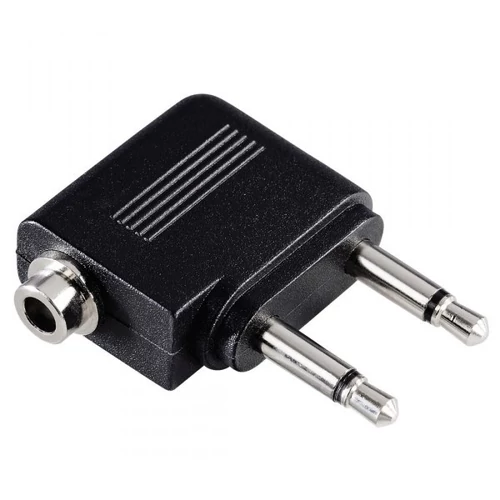HAMA 43357, Repülőgép jack adapter; 2x3,5mm jack monó-3,5mm jack sztereó HAMA