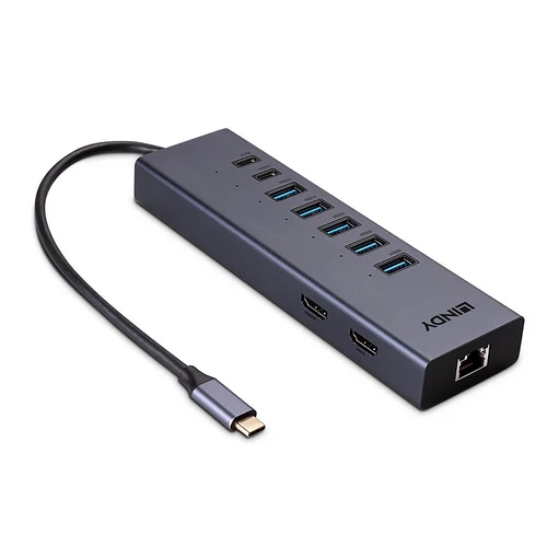 LINDY USB-C Laptop Mini Docking Station 2x 4K HDMI