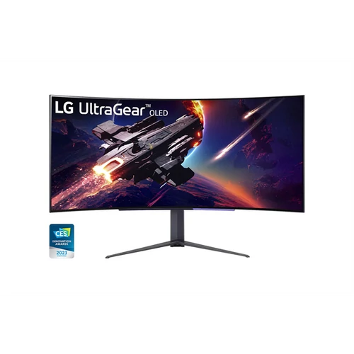 LG Ívelt Gaming 240Hz OLED monitor 44.5" 45GR95QE, 3440x1440, 21:9, 200cd / m2, 0.03ms, 2xHDMI / DisplayPort / 3xUSB LG