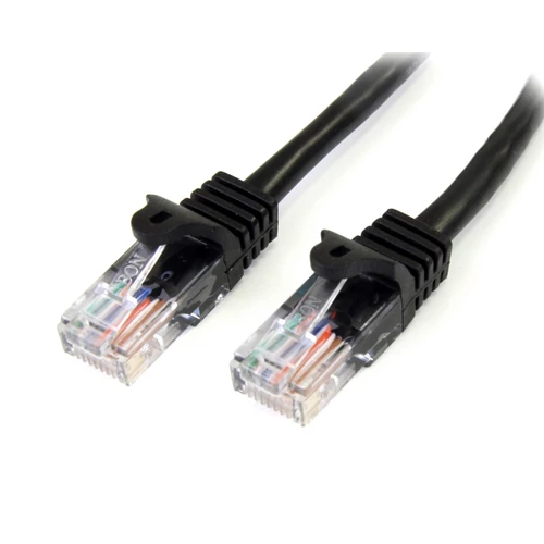 0.5M BLACK CAT5E PATCH CABLE SNAGLESS ETHERNET CABLE - UTP