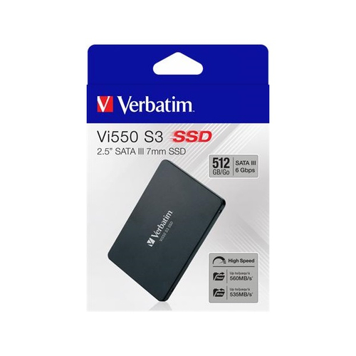 VERBATIM SSD (belső memória), 512GB, SATA 3, 535 / 560MB / s, 