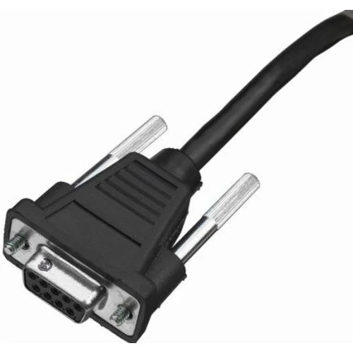 RS232 BLACK DB9 FEMALE CABLE 2.9M STRAIGHT 5V EXTERNAL POWER
