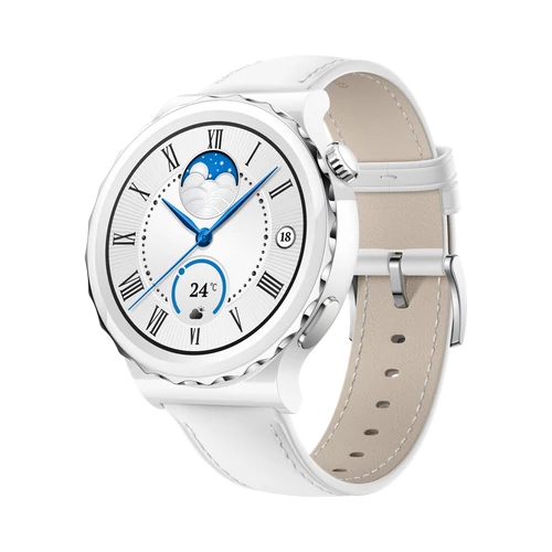 Huawei Watch GT 3 Pro, White Leather Strap 43mm