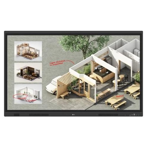 LG 16 / 7 Interaktív tábla 55" 55TR3DQ-B, 3840x2160, 400 nit, HDMIx3 / DP / VGA / RS-232C / RJ45 / USBx5 / USB-Cx2 LG
