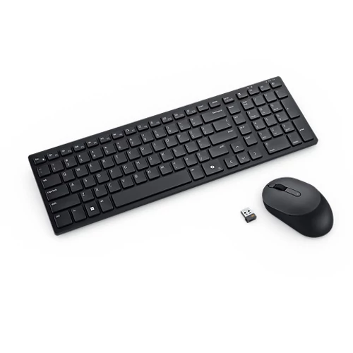 DELL Pro Compact Vezeték nélküli Billentyűzet + egér silent KM555 - Hungarian (QWERTZ) - Fekete Dell