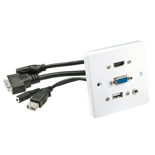 LINDY Wall plate VGA/HDMI/USB/3.5mm Stereo