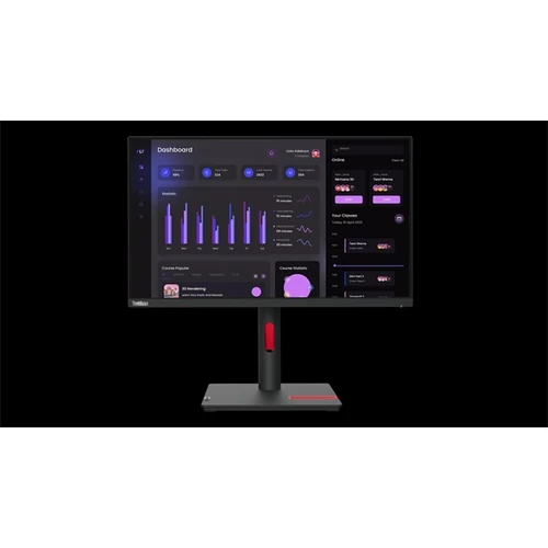 LENOVO Monitor ThinkVision T24i-30; 23,8" FHD 1920x1080 IPS, 60 Hz, 16:9, 1000:1, 250cd / m2, 4ms, D-Sub, HDMI, DP Lenovo