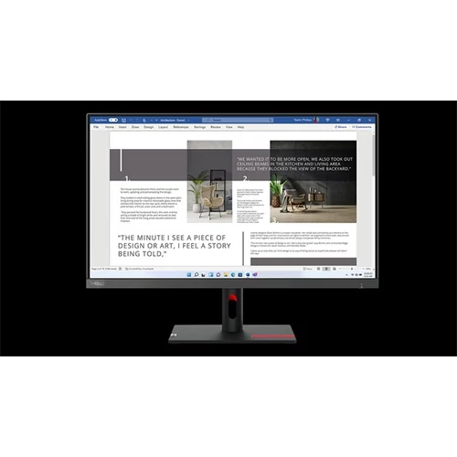 LENOVO Monitor ThinkVision S27i-30; 27" FHD, 1920x1080 IPS, 16:9, 1300:1, 300cd / m2, 6ms, HDMI, VGA Lenovo