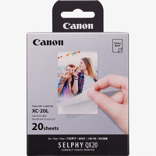 CANON Fotópapír + Tinta, XC-20L, 20db 54 x 85mm, QX20 Canon