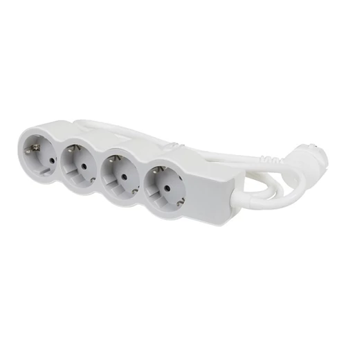 LEGRAND Elosztósor Standard 4x2P + F, 1,5 m vezetékkel, fehér-szürke Legrand