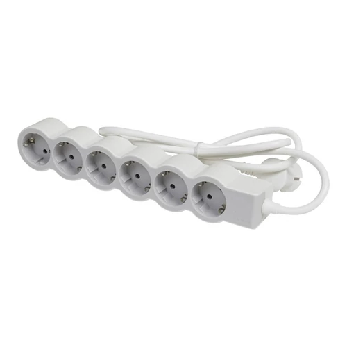 LEGRAND Elosztósor Standard 6x2P + F, 3 m vezetékkel, fehér-szürke Legrand