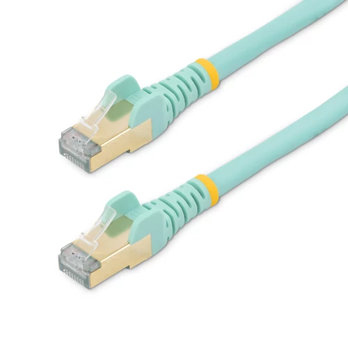 10M CAT6A ETHERNET CABLE AQUA AQUA - SHIELDED COPPER WIRE
