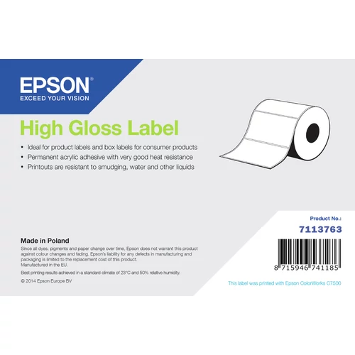 HIGH GLOSS LABEL DIE-CUT ROLL 210MM X 297MM 194 LABELS