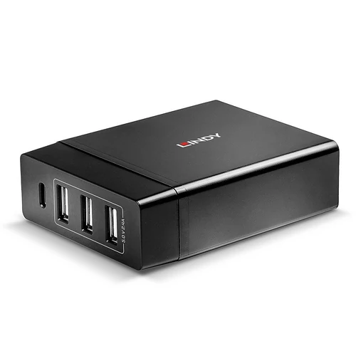 LINDY USB Type C & 3x USB Type A 72W PD Charger