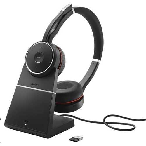JABRA Fejhallgató - Evolve 75 UC Stereo Bluetooth Vezeték Nélküli, Mikrofon + Töltő állomás