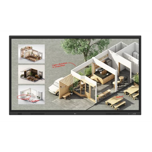 LG 16 / 7 Interaktív tábla 75" 75TR3DQ-B, 3840x2160, 400 nit, HDMIx3 / DP / VGA / RS-232C / RJ45 / USBx5 / USB-Cx2 LG