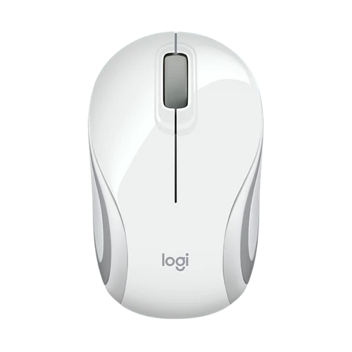 LOGITECH Egér - M187 Vezeték Nélküli Optikai Nano, Fehér