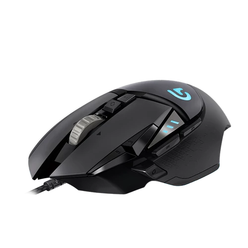 LOGITECH Egér - G502 Lightsync RGB Vezetékes Gaming, Fekete