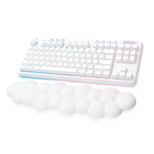 LOGITECH Billentyűzet - G715 Aurora RGB Gaming Vezeték Nélküli (Tactile) UK, Fehér + Kéztámasz Logitech