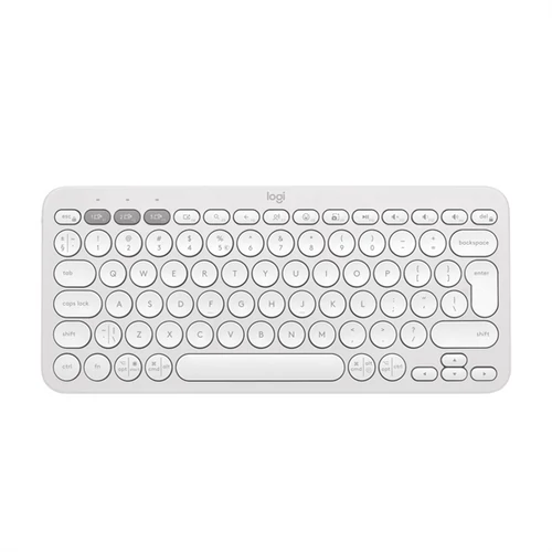 LOGITECH Billentyűzet - Pebble Keys 2 K380s Vezeték Nélküli & Bluetooth Piszkosfehér, US Logitech