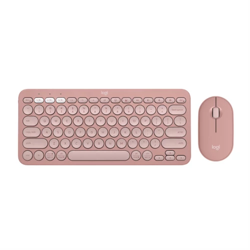 LOGITECH Billentyűzet + egér - Pebble 2 Vezeték Nélküli Combo Rózsaszín, US Logitech