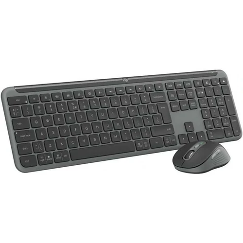 LOGITECH Billentyűzet + egér - MK950 Signature Slim Vezeték Nélküli Combo Grafitszürke, HUN (Festett) Logitech