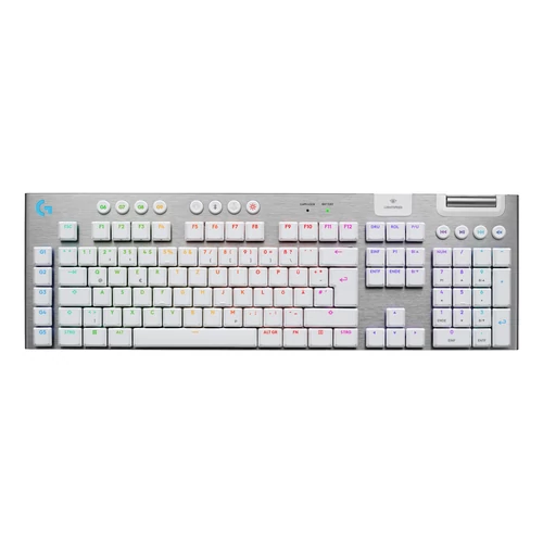 LAPOS KIALAKÍTÁS. MEGNÖVELT.<br>A Logitech G915 X LIGHTSPEED gyorsaságot, pontosságot és testreszabhatóságot kínál elegáns, ultravékony kialakítással. Ez a vezeték nélküli, játékhoz tervezett billentyűzet háromféle csatlakoztathatósággal, KEYCONTROL