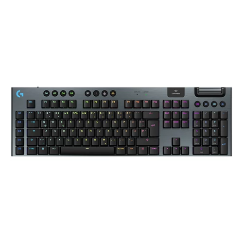 LAPOS KIALAKÍTÁS. MEGNÖVELT.<br>A Logitech G915 X LIGHTSPEED gyorsaságot, pontosságot és testreszabhatóságot kínál elegáns, ultravékony kialakítással. Ez a vezeték nélküli, játékhoz tervezett billentyűzet háromféle csatlakoztathatósággal, KEYCONTROL