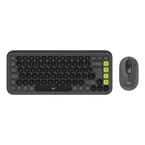 Logitech Pop Icon Wireless Keyboard Combo Graphite/Green US