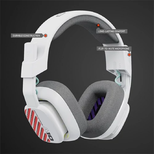 LOGITECH Fejhallgató 2.0 - ASTRO A10 Gaming Vezetékes Mikrofon, Fehér / PS (PC, PS5, XBOX Series) Logitech