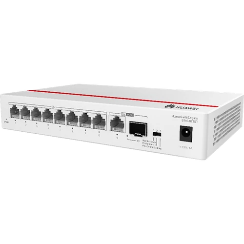 Huawei eKit Switch 8x1000Mbps + 1x1000Mbps + 1x1000Mbps SFP, Nem menedzselhető, Asztali, fanless - S110-8T2ST Huawei eKit